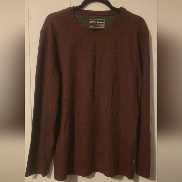 Eddie Bauer Men's Maroon Crewneck Sweater - Picture 1 of 3